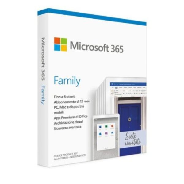 Microsoft 365 Family – Subscription for Up to 6 Users with Office Apps and Cloud Storage