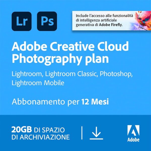 Adobe Photography Plan 20 GB – Lightroom and Photoshop Subscription for Photographers